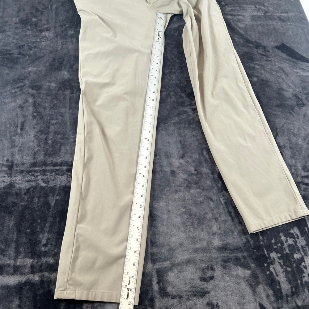 Lululemon ABC Pants Mens 32 Tan Khaki Slim Straight Five Pocket Articulated Knee - Picture 4 of 10
